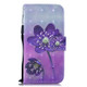 3D Painting Pattern Coloured Drawing Horizontal Flip PU Leather Case with Holder & Card Slots & Wallet For Huawei Mate 20 Pro(Purple Flower)