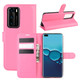 For Huawei P40 Litchi Texture Horizontal Flip Protective Case with Holder & Card Slots & Wallet(Rose Red)