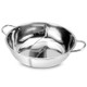 2 PCS Stainless Steel Hot Pot Thicken Miso Hot Pot Two Ear Two Pot, Size:28cm