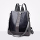 Fashion PU+ Suede School Backpack Casual Handbag Shoulder Bag(Light Grey)