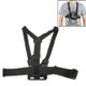 Extreme Sport Front Chest Elastic Belt Shoulder Strap Mount Holder forGoPro HERO10 Black / HERO9 Black / HERO8 Black / HERO7 /6 /5 /5 Session /4 Session /4 /3+ /3 /2 /1, Insta360 ONE R, DJI Osmo Action and Other Action Cameras(Black)