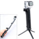 3-Way Multi Function Extendable Monopod Tripod Folding Rotating Arm Camera Handle for GoPro HERO9 Black / HERO8 Black / HERO7 /6 /5 /5 Session /4 Session /4 /3+ /3 /2 /1, Insta360 ONE R, DJI Osmo Action and Other Action Cameras
