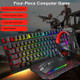 FOREV FV-Q809 Keyboard + Mouse + Mouse Pad + Headset Four-Piece Set for Office, Game