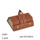 Multifunctional Jewelry Glasses Storage Box Small Grain PU Leather Handmade Glasses Case,Model: L6402 (Brown)