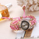 Sloggi 377 Women Knitting Rope Chain Quartz Wrist Watch(Pink)