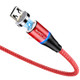 FLOVEME 1m Micro USB to USB Round Head Magnetic 3A Fast Charging & Data Cable(Red)