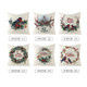 2 PCS Christmas Watercolor Printed Linen Pillowcase Sofa Garland Cushion Cover Without Pillow Core, Size: 45x45cm(JYM106-1)