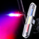 Bicycle Light USB Charging LED Warning Light Night Riding COB Tail Light, Specification: 7505C Red White Blue Light