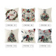 2 PCS Christmas Watercolor Printed Linen Pillowcase Sofa Garland Cushion Cover Without Pillow Core, Size: 45x45cm(JYM106-12)