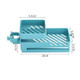 Kitchen Double-layer Plastic Faucet Rack Rotating Rack Drain Storage Box Hanger(Blue)