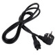 High Quality 3 Prong Style EU Notebook AC Power Cord, Length: 1.8m