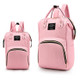 Mummy Bag Large Capacity Multifunctional Backpack Waterproof Baby Bottle Diaper Bag(Light Pink)