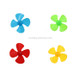 100 PCS Four-Blade Propeller Technology Made Toy Accessories, Random Color Delivery