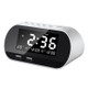 Dual USB Charge Alarm Smart Wireless Radio LCD Temperature Clock, Specification: EU Plug(White)