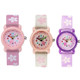 JNEW A335-86195 Children Cute Cartoon Waterproof Time Cognitive Quartz Watch(Sakura (White))