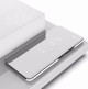 Electroplating Mirror Horizontal Flip PU Leather Case with Holder for Galaxy Note 10(Silver)