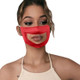 3 PCS Anti-Fog Lip Language Face Shield For The Deaf And Mute Solid Color Printing Face Shield(Red)