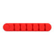 5 PCS 6 Holes Bear Silicone Desktop Data Cable Organizing And Fixing Device(Red)