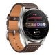 Original Huawei Watch 3 Pro 48mm GLL-AL01 1.43 inch AMOLED Touch Screen Bluetooth 5.2 5ATM Waterproof, Support Sleep Monitoring / Body Temperature Monitoring / eSIM Independent Call / NFC Payment (Fashion Brown Leather Strap)