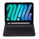 C06B Ultra-thin Candy Colors Bluetooth Keyboard Tablet Case for iPad mini 6, with Stand & Pen Slot (Black)