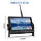 PZ710-W 7 inch Car Digital Wireless Rear-view Split-screen Monitor Dual Record