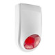 Outdoor Siren with Red Flashlight (PA-100), Can be used 1.2A 12V as a Backup Battery (not include)