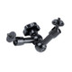 7 inch Adjustable Friction Articulating Magic Arm + Large Claws Clips (Black)