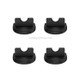 Sunnylife DC339 4 PCS Silicone Anti-release Plug for DJI Action 2 (Black)