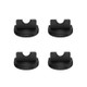 Sunnylife DC339 4 PCS Silicone Anti-release Plug for DJI Action 2 (Black)