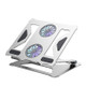 BONERUY P18F Dual Fan Laptop Cooling Bracket, Colour: Silver