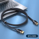 USAMS US-SJ530 U74 DP to HDMI 4K Glossy Aluminum Alloy HD Audio and Video Cable, Cable Length: 2m(Black)