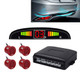 Car Buzzer Reverse Backup Radar System - Premium Quality 4 Parking Sensors Car Reverse Backup Radar System with LCD Display(Dark Red)