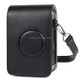 Full Body Camera Retro PU Leather Case Bag with Strap for FUJIFILM instax mini Liplay (Black)