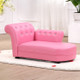 Fashion Kindergarten Leather Art Child Seat Children Sofa Chair Sponge Recliner(Deep pink)