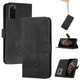 For Huawei P40 Pro Cubic Skin Feel Flip Leather Phone Case(Black)