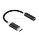 USB-C / Type-C Male to 3.5mm Female Weave Texture Audio Adapter, For Galaxy S8 & S8 + / LG G6 / Huawei P10 & P10 Plus / Oneplus 5 / Xiaomi Mi6 & Max 2 /and other Smartphones, Length: about 10cm(Black)