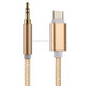 1m Weave Style Type-C Male to 3.5mm Male Audio Cable, For Galaxy S8 & S8 + / LG G6 / Huawei P10 & P10 Plus / Xiaomi Mi6 & Max 2 and other Smartphones(Gold)