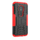 Tire Texture TPU+PC Shockproof Case for Motorola Moto G7 Play, with Holder (Red)