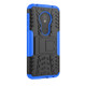 Tire Texture TPU+PC Shockproof Case for Motorola Moto G7 Play, with Holder (Blue)