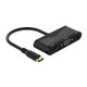 h114 3 in 1 Mini HDMI to HDMI + VGA + 3.5 Audio Converter Cable(Black)