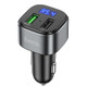 hoco E67 Fighter QC3.0 Car Bluetooth  FM Transmitter(Black)