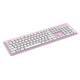 FOETOR K3 Wireless Keyboard (Pink + White)