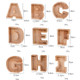 Wooden English Alphabet Piggy Bank Transparent Acrylic Piggy Bank(A)