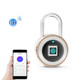 Cabinet Smart USB Padlock Waterproof Bluetooth APP Remote Authorization Fingerprint Lock(Champagne)