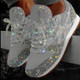 Autumn and Winter Sponge Sequins Breathable Platform Sports Shoes, Size:41(Silver)