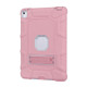 C5 Four Corners Shockproof Silicone + PC Protective Case with Holder For iPad Pro 9.7(Rose Gold + Grey)