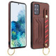 For Huawei P40 Wristband Wallet Leather Phone Case(Brown)
