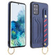 For Huawei P40 Wristband Wallet Leather Phone Case(Blue)