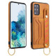 For Huawei P40 Wristband Wallet Leather Phone Case(Yellow)