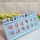 Creative DIY Home Room Decoration Baby Memorial Growing Photo Frame Display(Blue)